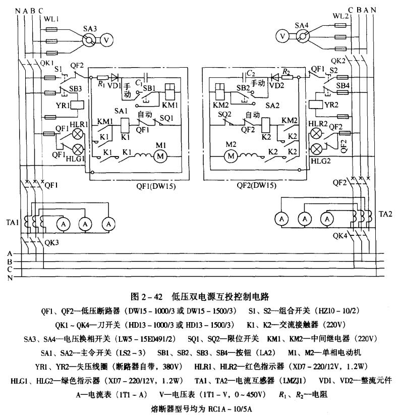 雙電源切換原理圖