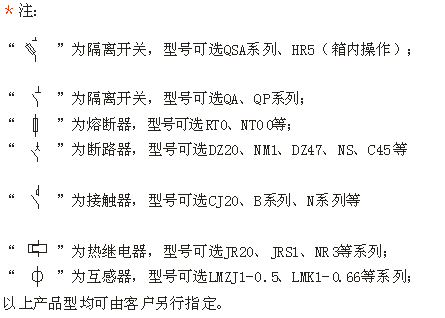 動力柜一次方案回路圖