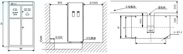  MMRS系列高壓磁控電抗軟起動柜安裝基礎圖