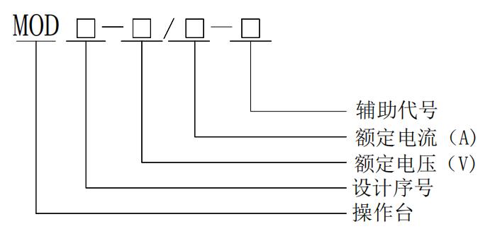 MOD型戶內低壓控制操作臺型號說明